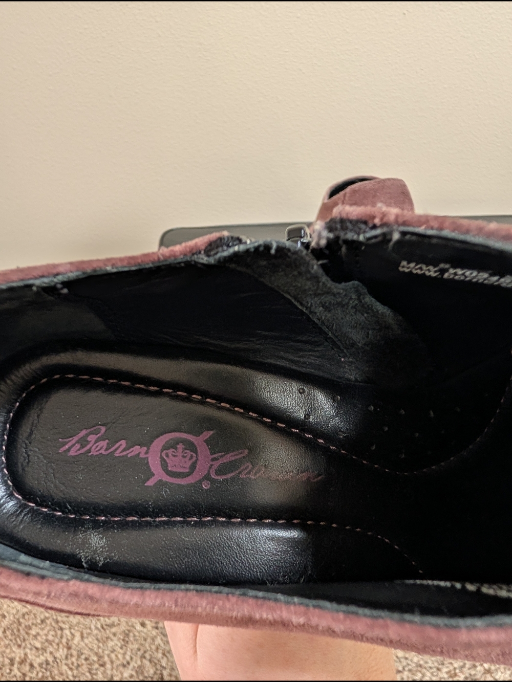 Born Crown 8 Mauve Suede Button‎ Accent Ankle Boots - Picture 8 of 10